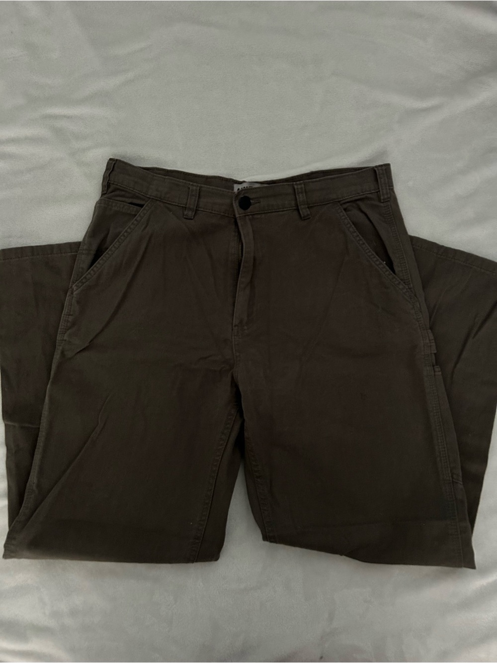 AMNESIA - Y2K Straight-Leg Women's Pants in Dark Brown